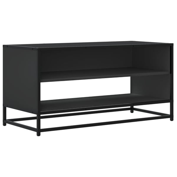 vidaXL tv-bord 91x40x46 cm konstrueret træ og metal sort