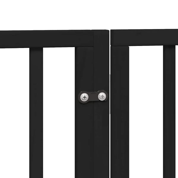 vidaXL Hundeport sammenleggbar 6 paneler svart 480 cm poppeltre