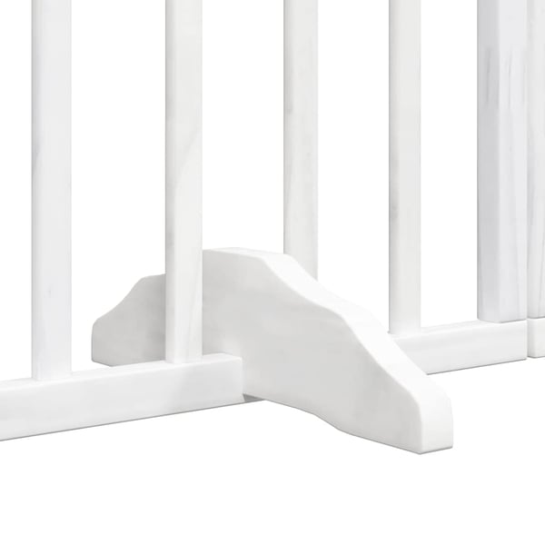 vidaXL hundelåge med dør 12 paneler 960 cm foldbar poppeltræ hvid
