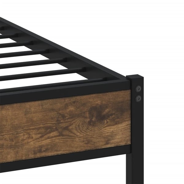 vidaXL Sengeramme uten madrass med hodegavl sonoma eik 120x200 cm