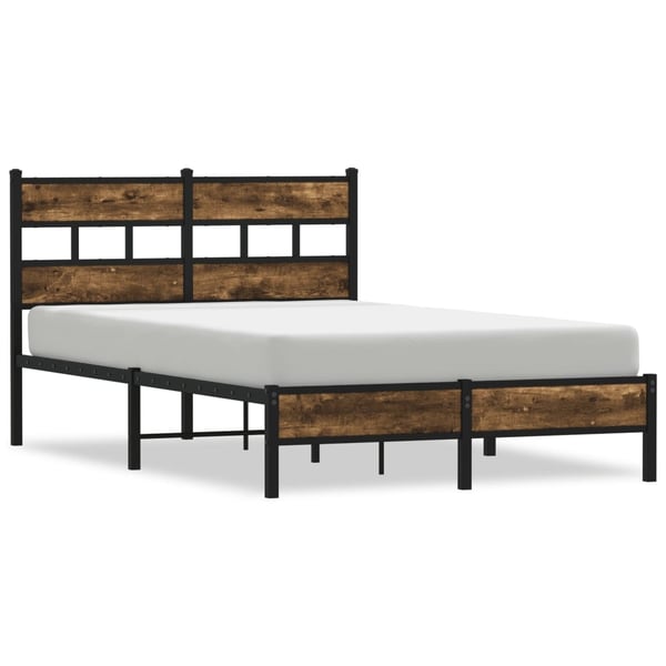 vidaXL Sengeramme uten madrass med hodegavl sonoma eik 120x200 cm