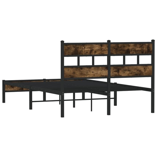 vidaXL Sengeramme uten madrass med hodegavl sonoma eik 120x200 cm
