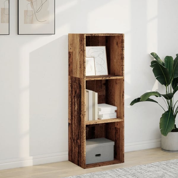 vidaXL Bokhylle gammelt tre 40x30x114 cm konstruert tre