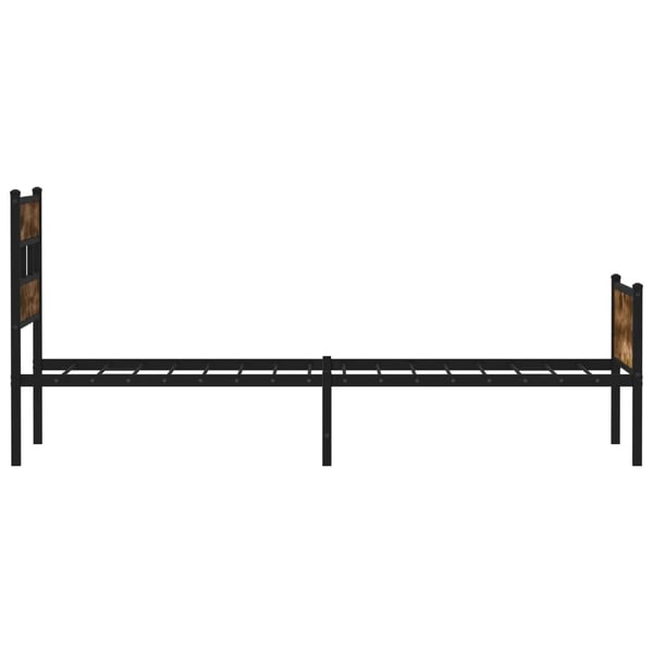 vidaXL Sengeramme uten madrass røkt eik 90x200 cm konstruert tre