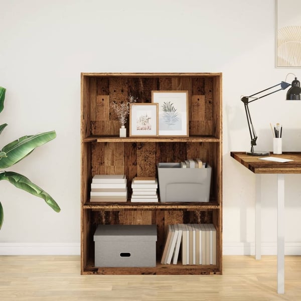 vidaXL Bokhylle gammelt tre 80x30x114 cm konstruert tre