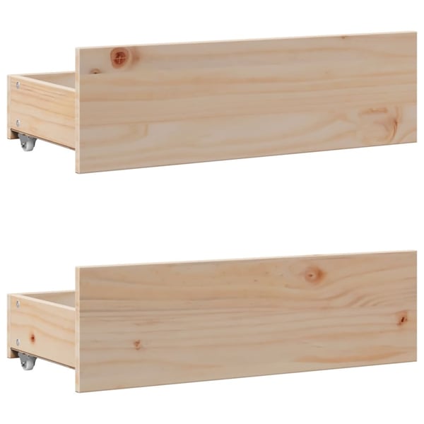 vidaXL sengeramme uden madras med skuffer 150x200 cm massivt fyrretræ