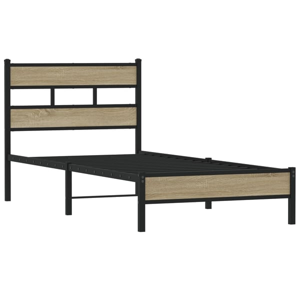 vidaXL sengeramme 75x190 cm uden madras konstrueret træ sonoma-eg