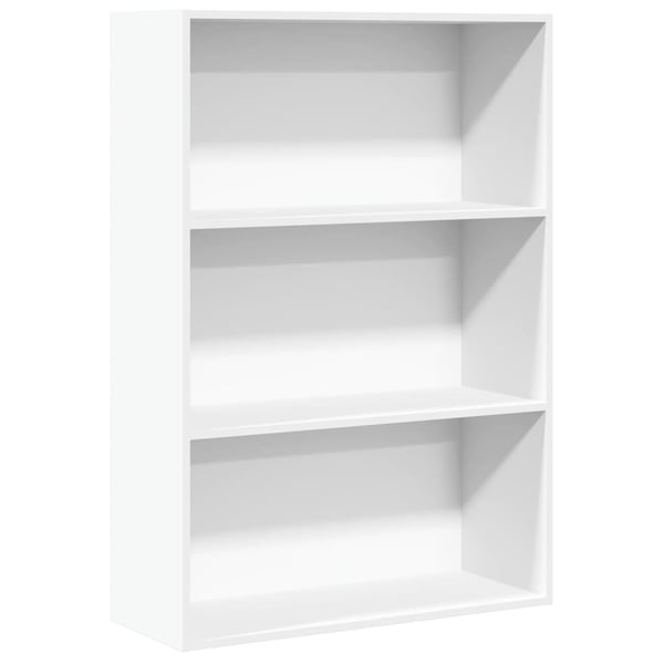 vidaXL Bokhylle hvit 80x30x114 cm konstruert tre