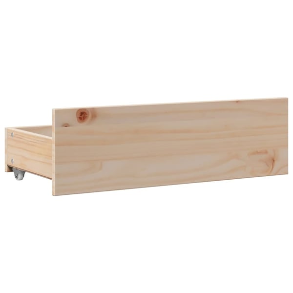vidaXL Seng med bokhylle uten madrass 75x190 cm heltre furu
