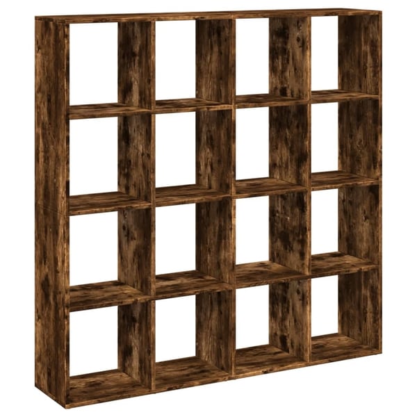 vidaXL bogskab 137,5x29x137,5 cm konstrueret træ røget egetræ