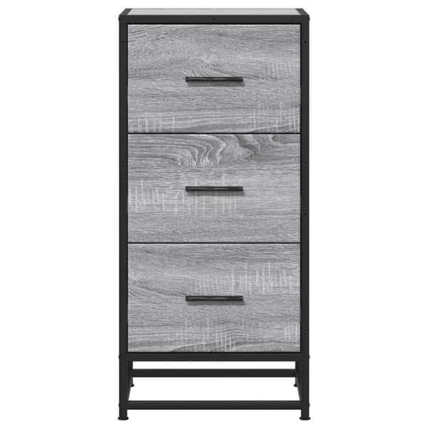 vidaXL Skjenk grå sonoma 35,5x35x76 cm konstruert tre og metall