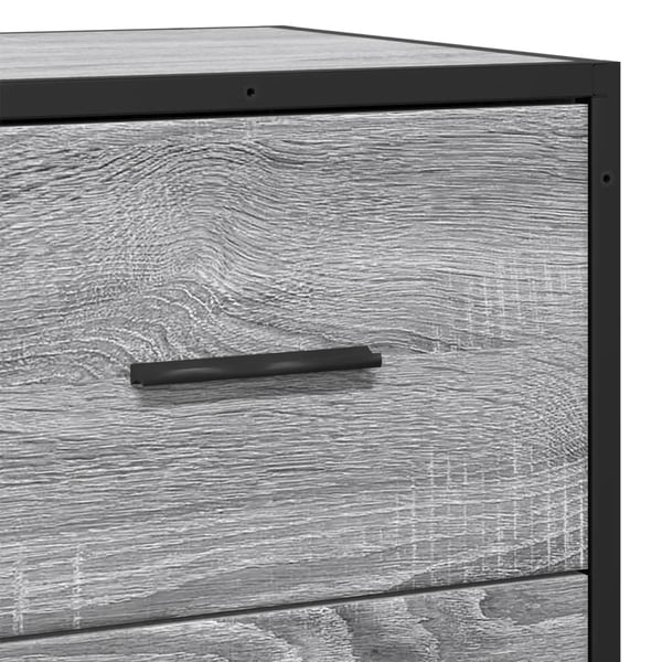 vidaXL Skjenk grå sonoma 35,5x35x76 cm konstruert tre og metall