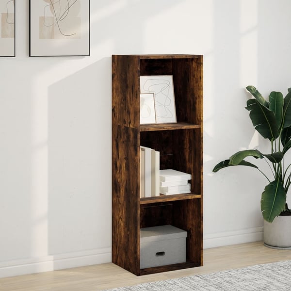vidaXL Bokhylle røkt eik 40x30x114 cm konstruert tre