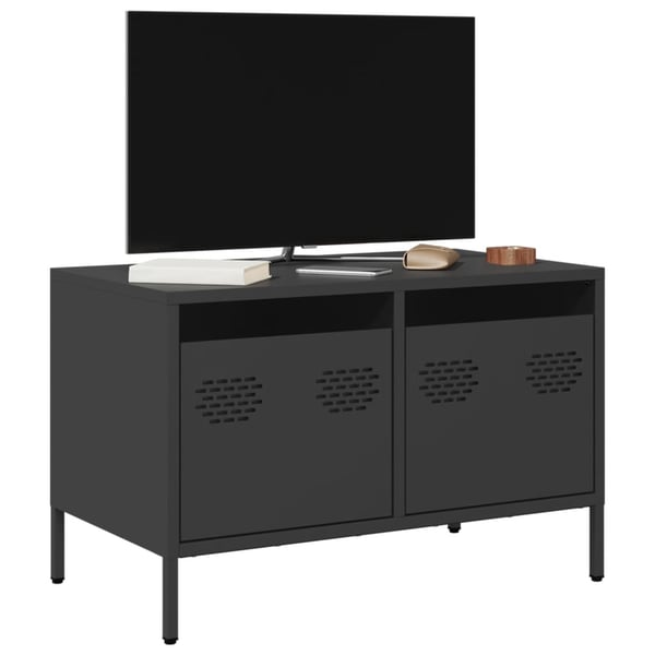 vidaXL tv-bord 68x39x43,5 cm koldvalset stål sort