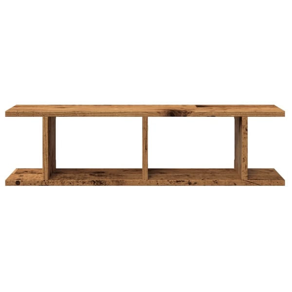 vidaXL væghængte 2 stk. 75x18x20 cm konstrueret træ antikt træ