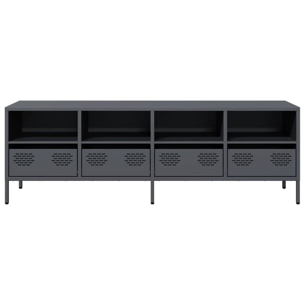 vidaXL TV-benk antrasitt 135x39x43,5 cm kaldvalset stål