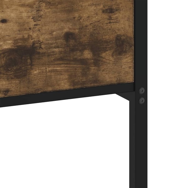 vidaXL Sengeramme uten madrass røkt eik 100x200 cm konstruert tre