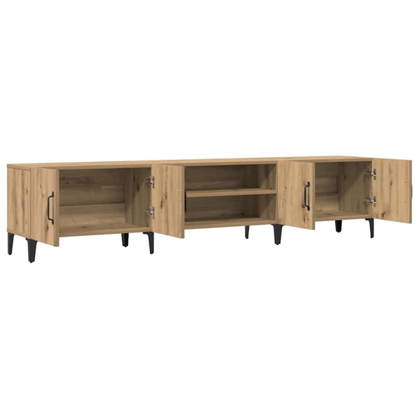 vidaXL TV-benk artisan eik 180x31,5x40 cm konstruert tre
