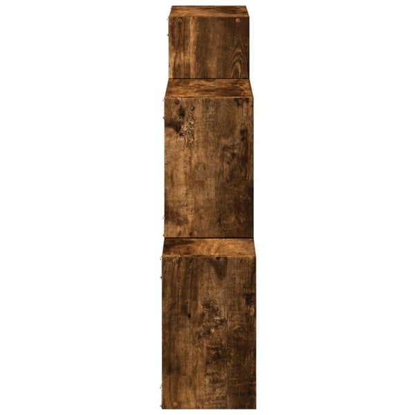 vidaXL vægskab 78x18x71 cm konstrueret træ røget egetræsfarve