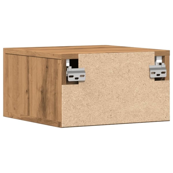 vidaXL Veggmontert nattbord artisan eik 35x35x20 cm