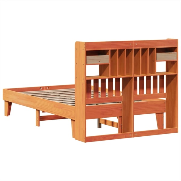 vidaXL Sengeramme uten madrass brun 135x190 cm heltre furu