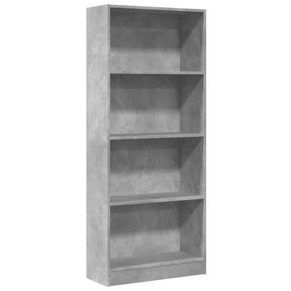 vidaXL Bokhylle betonggrå 60x24x143 cm konstruert tre