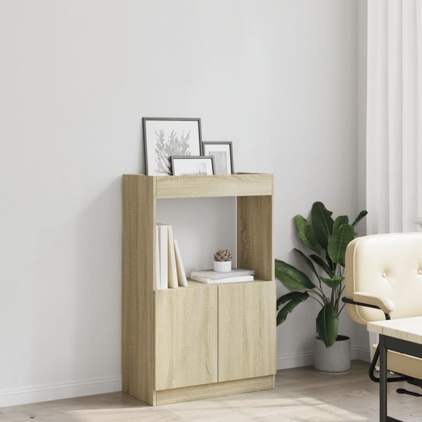 vidaXL Highboard sonoma eik 63x33x100 cm konstruert tre