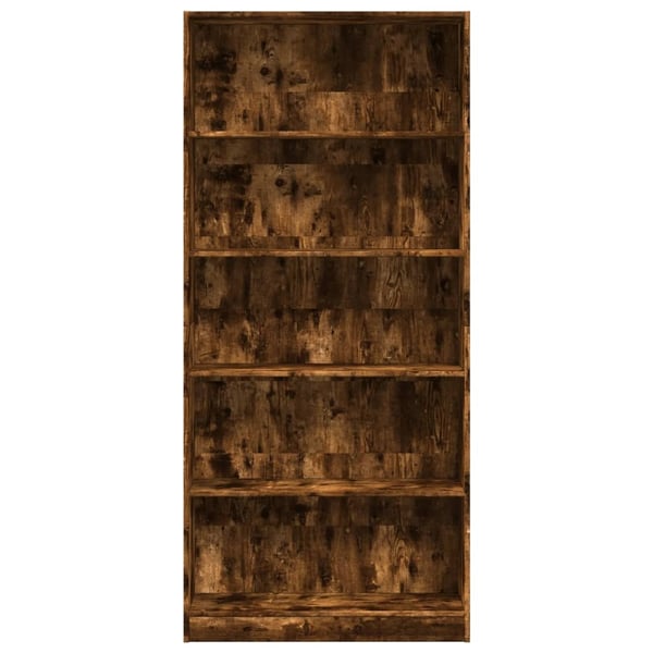 vidaXL Bokhylle røkt eik 80x24x176 cm konstruert tre