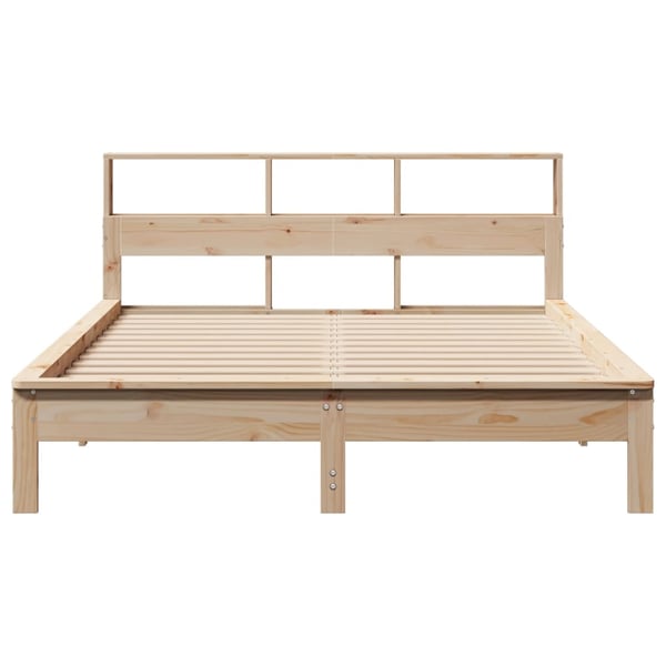 vidaXL Sengeramme uten madrass hvit 135x190 cm heltre furu