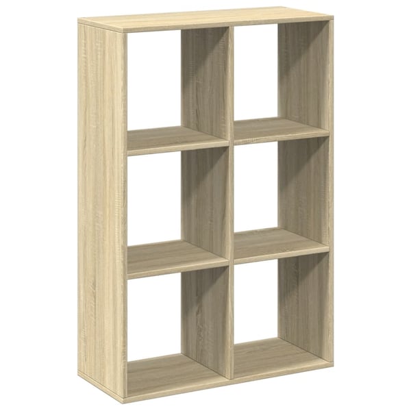 vidaXL bogreol/rumdeler 69,5x29x103,5 cm konstrueret træ sonoma-eg