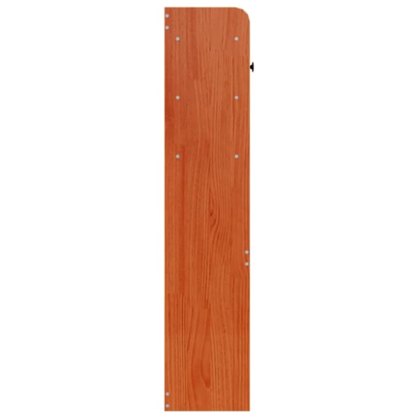 vidaXL Hodegavl med oppbevaring voksbrun 150 cm heltre furu