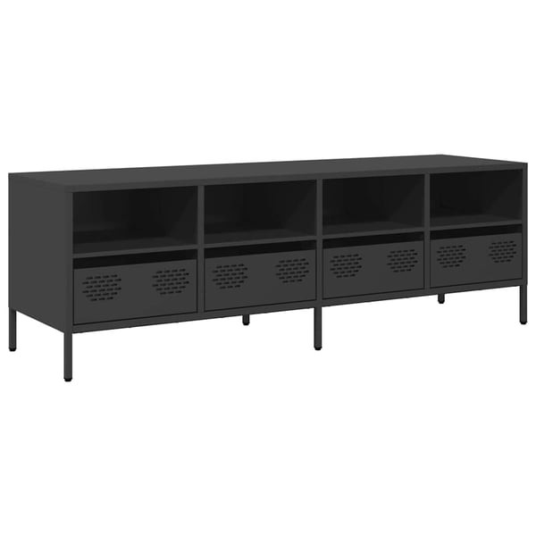 vidaXL tv-bord 135x39x43,5 cm koldvalset stål sort