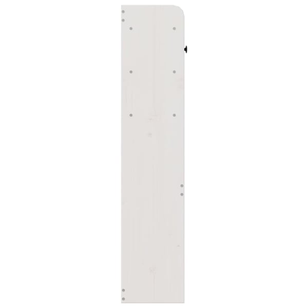 vidaXL Hodegavl med oppbevaring hvit 160 cm heltre furu