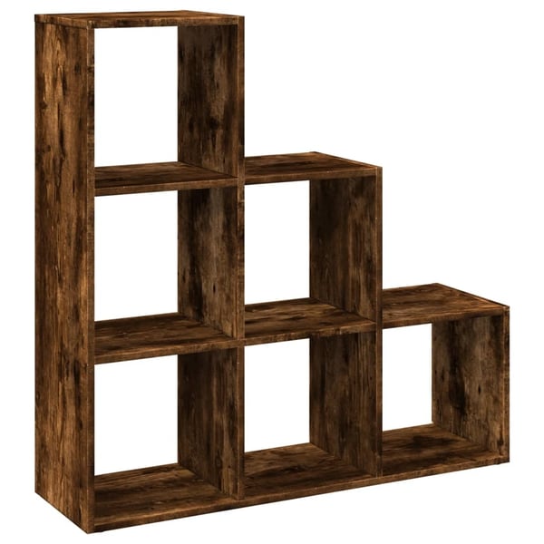 vidaXL Romdeler bokhylle 3 etasjer svart 99x29x99 cm konstruert tre