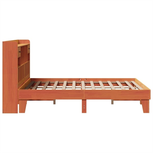 vidaXL Sengeramme uten madrass brun 150x200 cm heltre furu