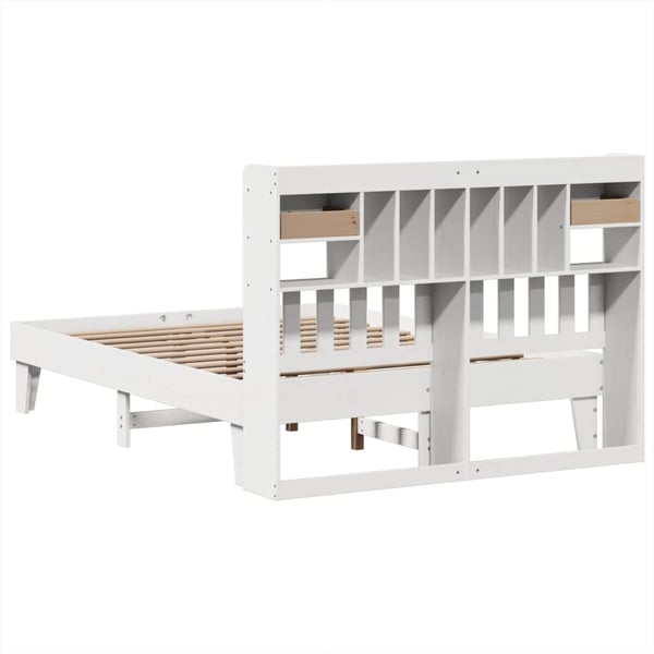 vidaXL Sengeramme uten madrass hvit 140x190 cm heltre furu