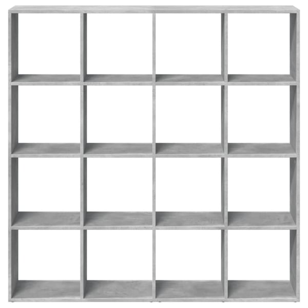 vidaXL Bokhylle betonggrå 137,5x29x137,5 cm konstruert tre