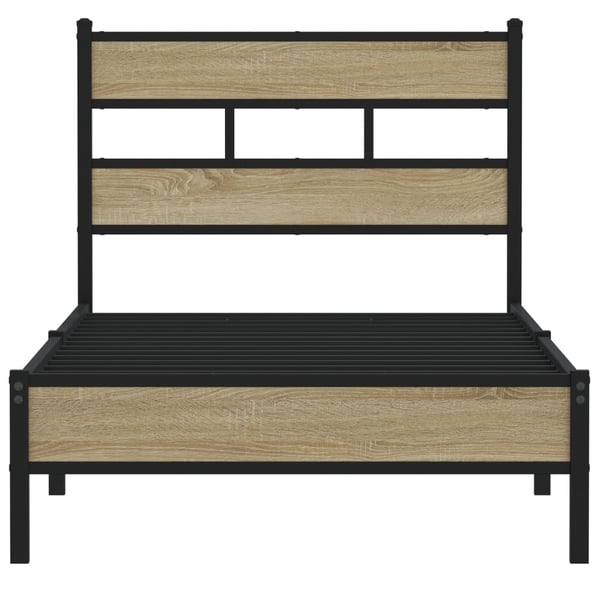 vidaXL Sengeramme uten madrass sonoma eik 80x200 cm konstruert tre