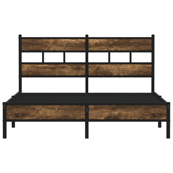 vidaXL Sengeramme uten madrass med hodegavl sonoma eik 137x190 cm