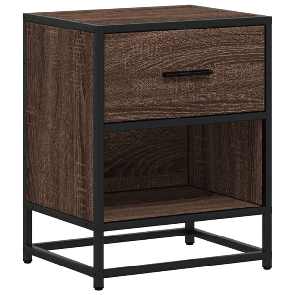 vidaXL Nattbord 2 stk brun eik 40x31x50 cm konstruert tre