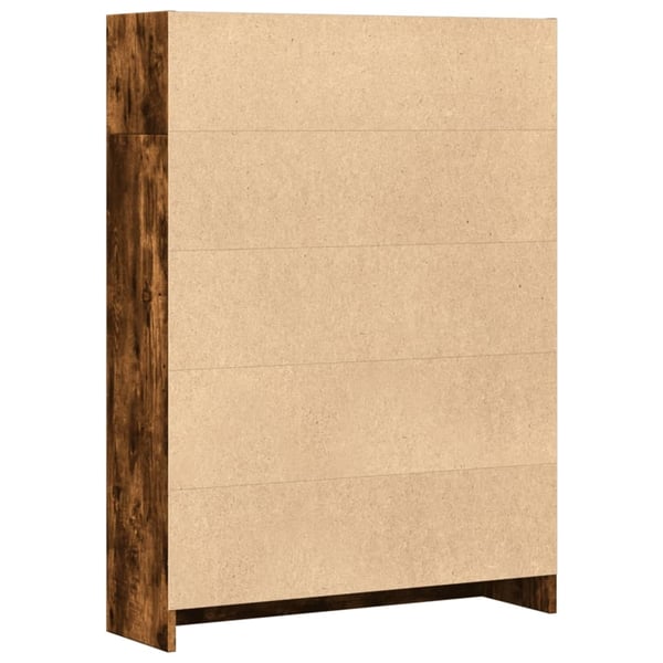 vidaXL Bokhylle røkt eik 80x24x109 cm konstruert tre