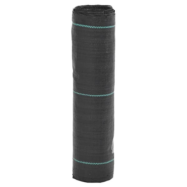 vidaXL Kontrollmatte for ugress svart 0,5x25 m PP