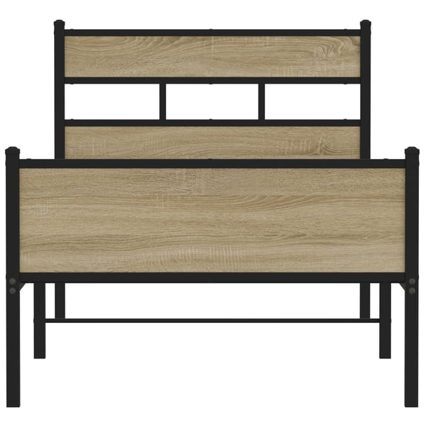 vidaXL Sengeramme uten madrass sonoma eik 90x190 cm konstruert tre
