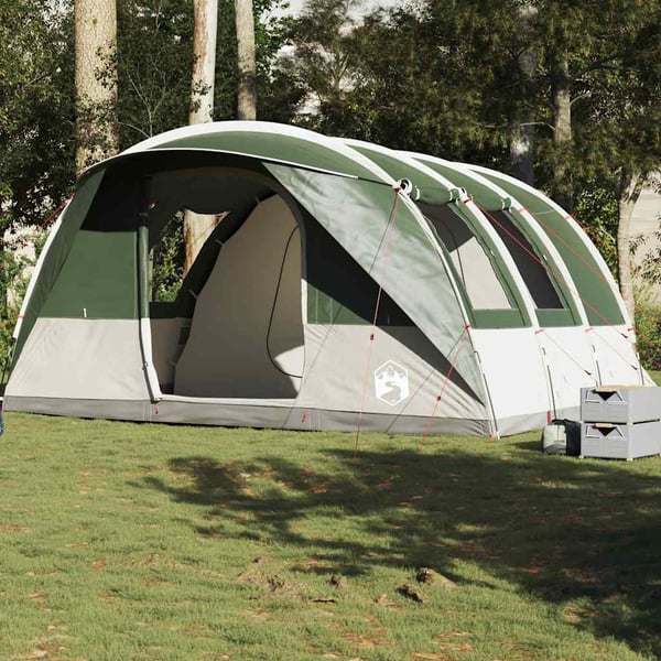 vidaXL 5-personers campingtelt vandtæt grøn