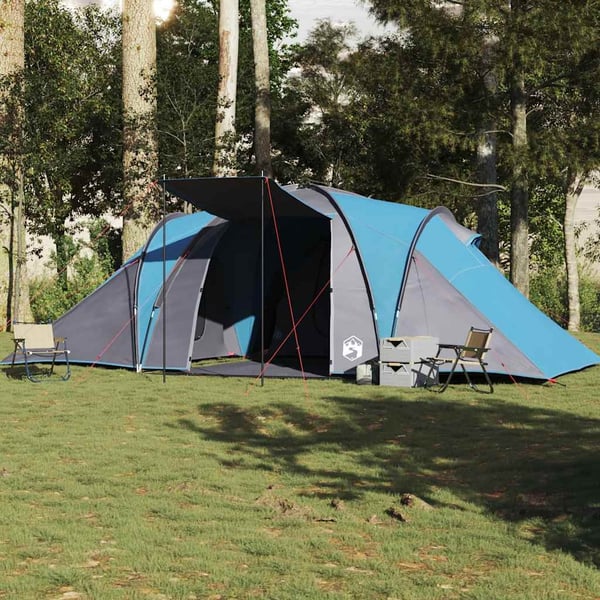 vidaXL Kuppeltelt for camping 6 personer blå vanntett