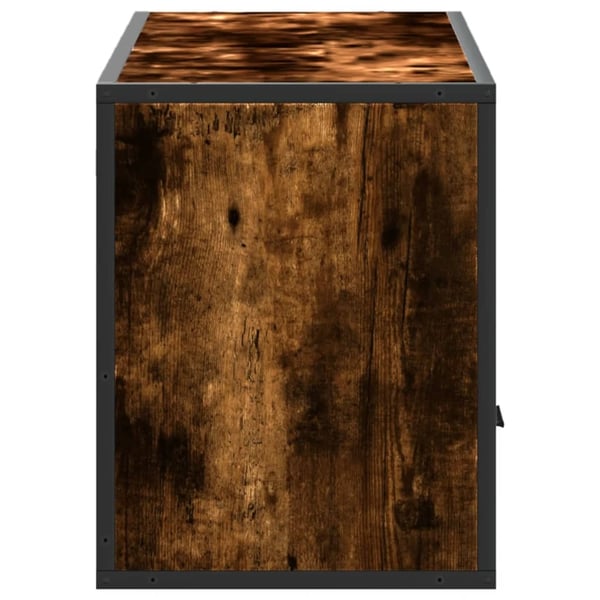 vidaXL TV-benk røkt eik 100x31x39,5 cm konstruert tre og metall