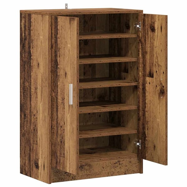 vidaXL Skoskap gammelt tre 60x35x92 cm konstruert tre