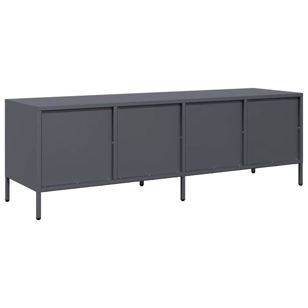 vidaXL TV-benk antrasitt 135x39x43,5 cm kaldvalset stål