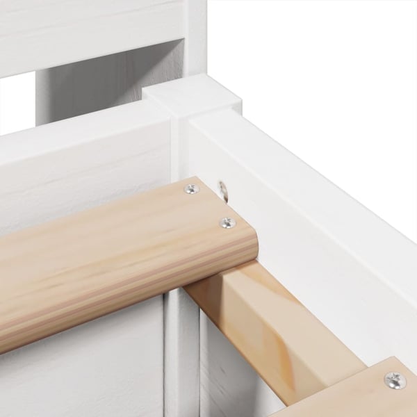 vidaXL Sengeramme uten madrass hvit 135x190 cm heltre furu