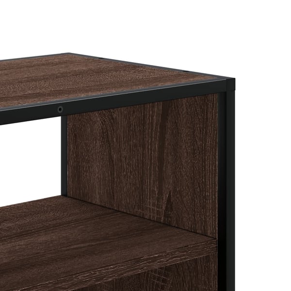 vidaXL TV-benk brun eik 100x31x39,5 cm konstruert tre og metall